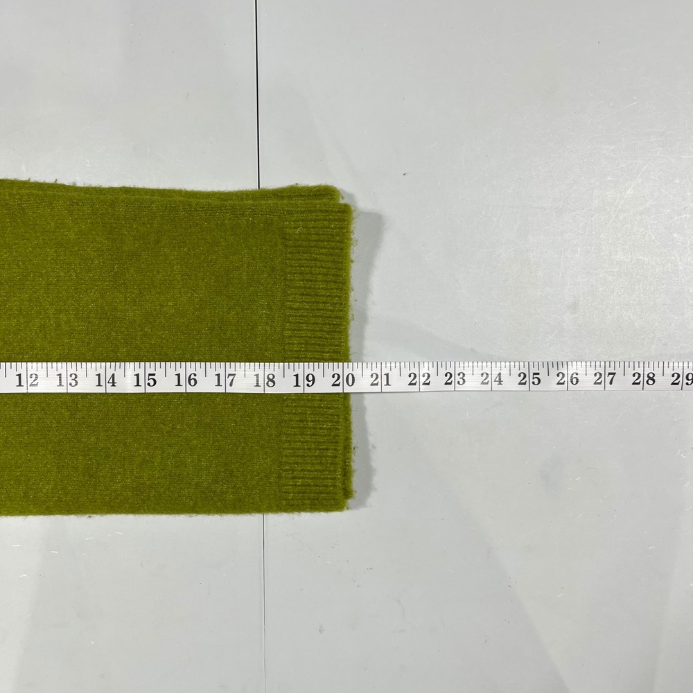 Zara Preppy Old Money Fisherman Rollneck Knit Sweater Chartreuse Cropped Medium - Picture 7 of 8